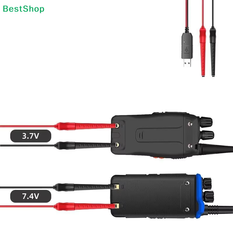 Retevis Universelles USB-A Ladekabel mit Anzeigeleuchte für UV-5R UV-82 BF-888S TYT Walkie-Talkie in Schwarz - Bild 3