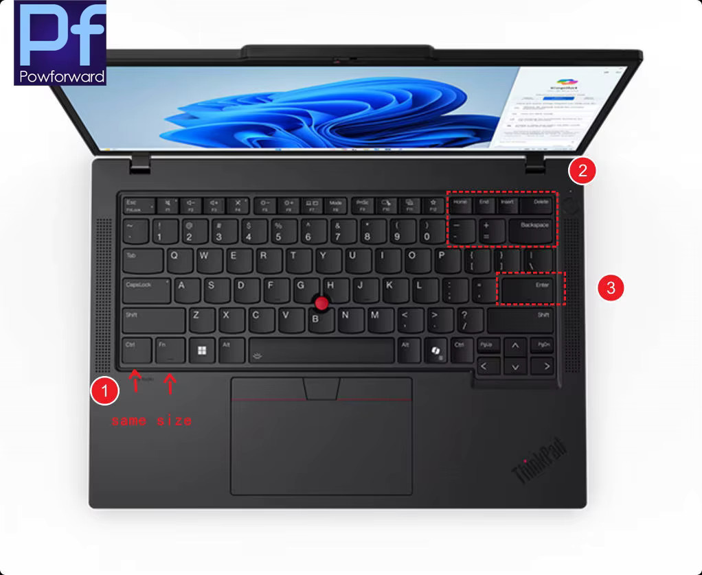 Silikon-Laptop-Tastatur-Abdeckung für Lenovo Thinkpad T14 Gen 5, Thinkpad T14s Gen 6 und ThinkPad P14s Gen 5 2024 in Transparent - Bild 3