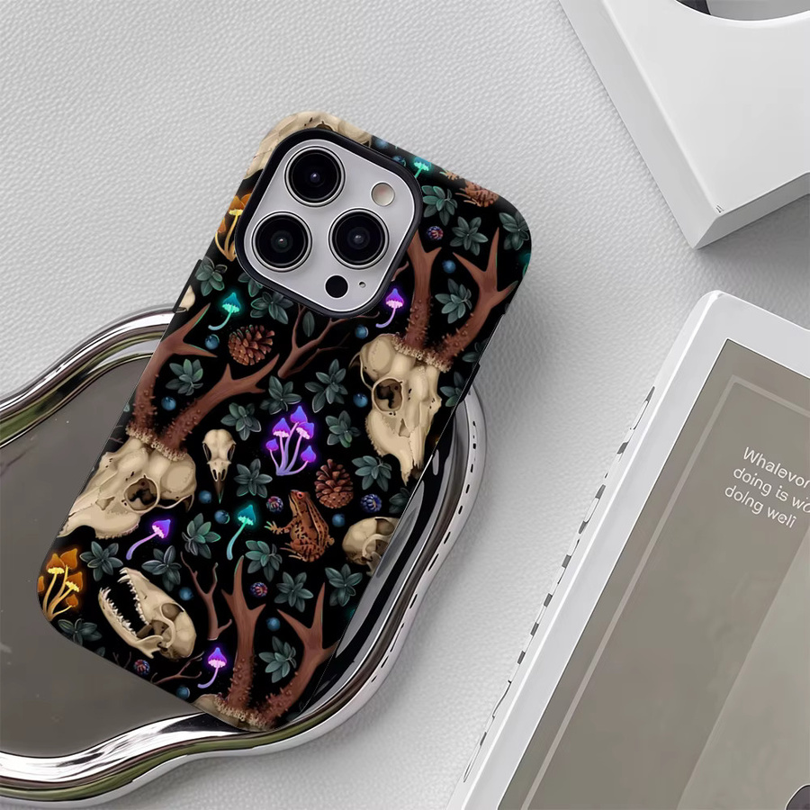 Mystic Forest Handyhülle für iPhone 17 16 15 14 13 12 Pro Max Plus mit doppelschichtiger Rückseite in Multicolour - Bild 5