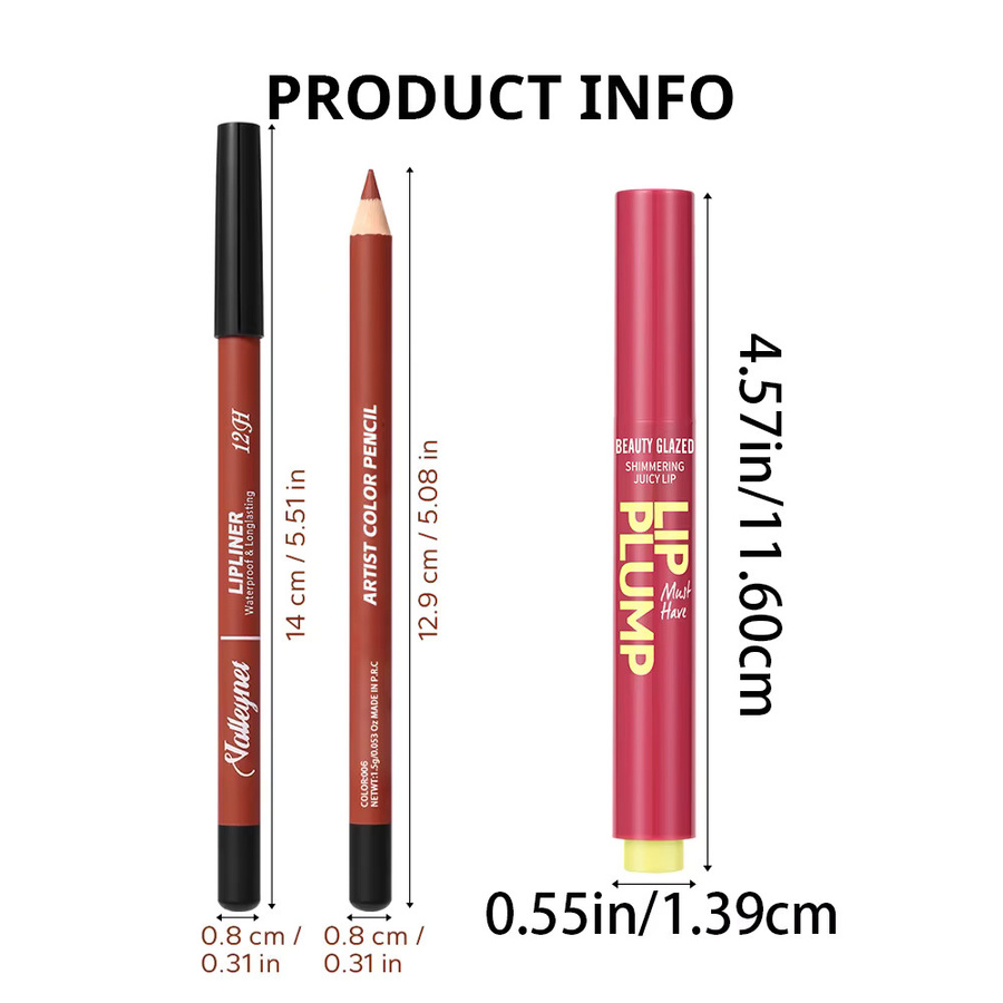 Beauty Glazed Lippenstift und Lipliner Set, matt, 2 Stück - Bild 2