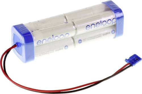 Panasonic eneloop NiMH Akkupack mit 8x Mignon AA Akkus, 9.6V, 1900 mAh, Futaba Stecker - Bild 1