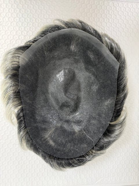 HDWIGS Herren-Toupet, Echthaar-Ersatzsystem, Voll-PU - Bild 1