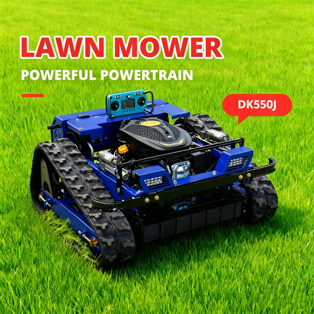 DEEPKRON Intelligenter ferngesteuerter Akku-Rasenmäher mit 4WD für steile Gärten, Blau, Breite: 550 mm bis 1000 mm - Bild 1