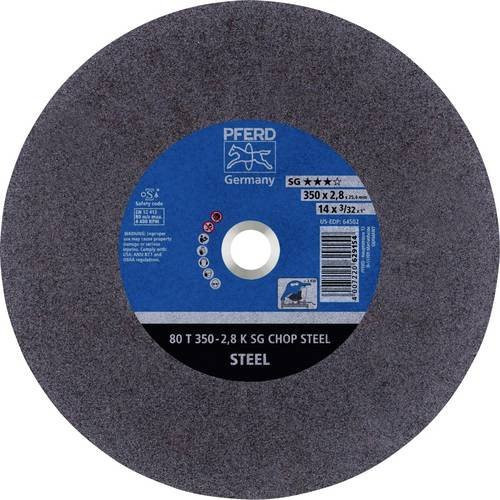 PFERD Trennscheibe SG CHOP STEEL für Stahl, Durchmesser: 350 mm, Breite: 2,8 mm, Bohrung: 25,4 mm, 10er Packung, Farbe: Grau - Bild 1