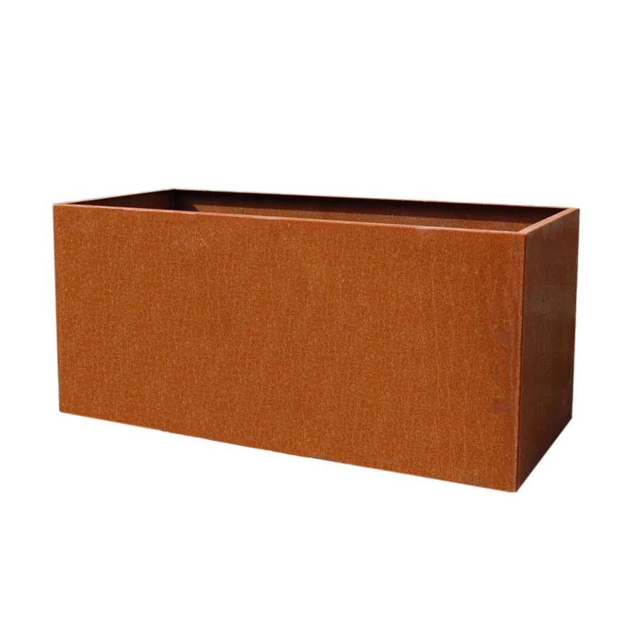 Vivanno Pflanztrog aus Stahl in Braun und Silber, B/T/H: 60 x 30 x 30 cm - Bild 2
