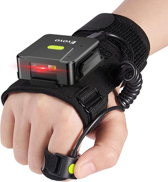 Eyoyo EY-027Pro Tragbarer 1D und 2D Barcodescanner mit Bluetooth, Handheld QR-Lesegerät in Schwarz - Bild 1