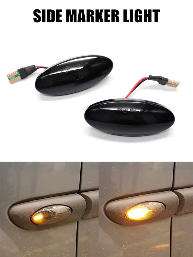 Tendtop LED Dynamische Seitenmarkierungsleuchte in Orange/Schwarz für Opel Vectra B Caravan 1995-2003 - Bild 1
