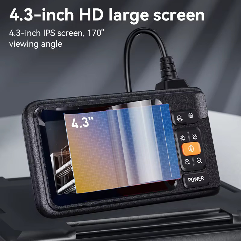 INSKAM Endoskopkamera mit 4,3 Zoll IPS-Bildschirm, 1080P HD Boreskopkamera, IP67 wasserdichte Inspektionskamera in Schwarz - Bild 2