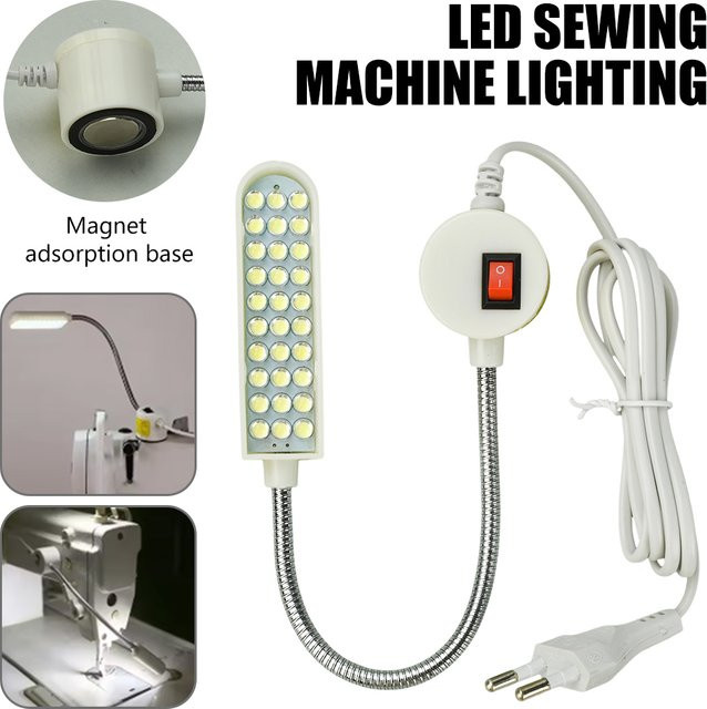 30 LED Nähmaschinen-Arbeitsleuchte in Weiß mit hoher Lumenleistung zur Augenschutzbeleuchtung für Heim- und Industrienähmaschinen - Bild 1