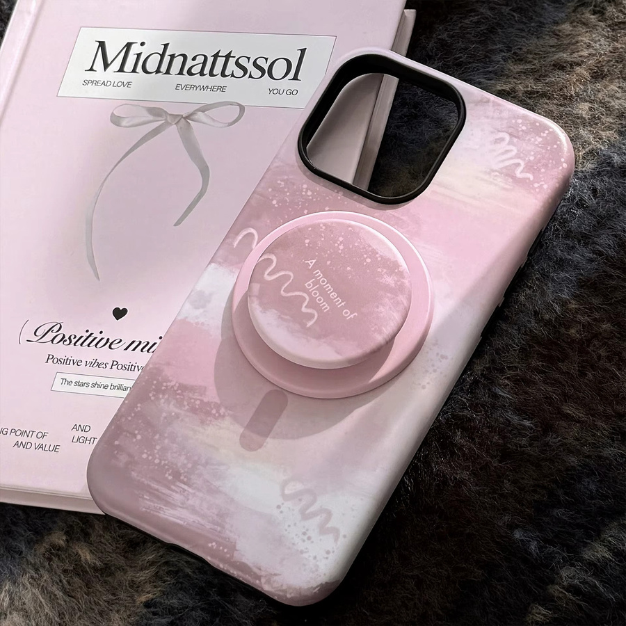 MUQGEW Magnetische Handyhülle mit rosa Farbverlauf für iPhone 11 bis iPhone 17 Pro Max Plus, stoßfeste Hartschale - Bild 3