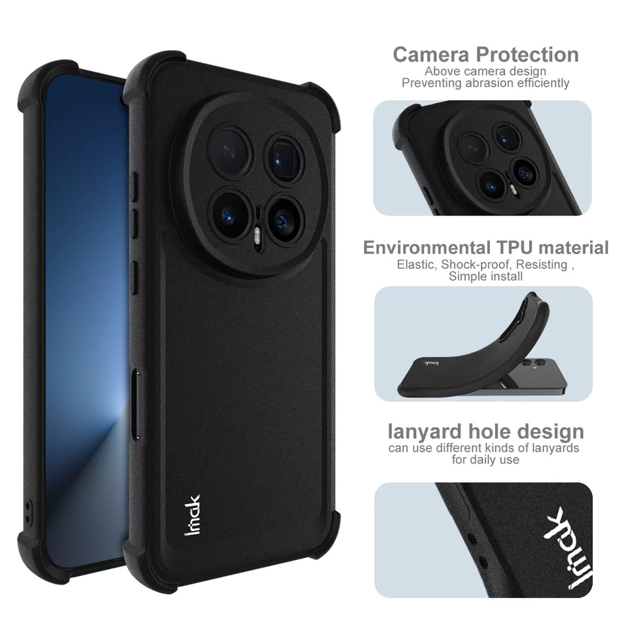 IMAK stoßfeste Soft Airbag Hülle für Honor Magic 8, Magic 8 Pro und Honor Play 10T 5G in Schwarz - Bild 4