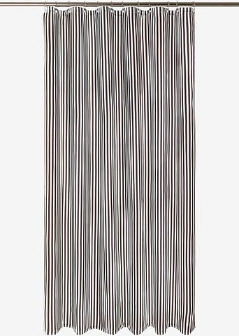 Jotex EMMY Duschvorhang gestreift in Braun und Schwarz, wasserdicht aus Polyester, Höhe: 180 cm, Breite: 200 cm - Bild 1
