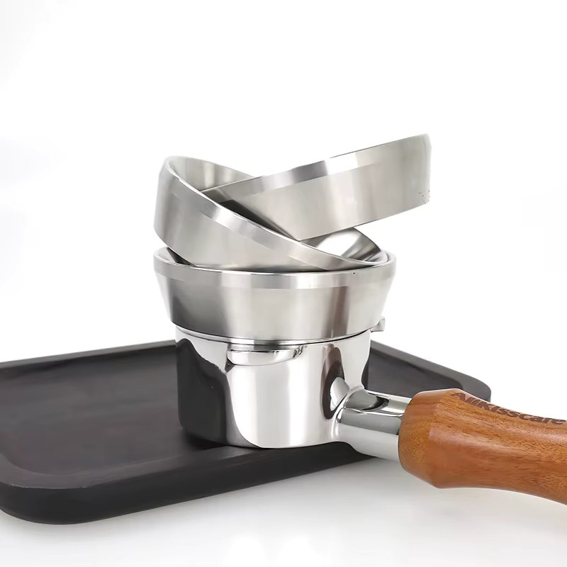 Kisshome Kaffee Dosierring aus Edelstahl in Silber für Breville Siebträger Espresso Maschinen, Durchmesser: 54 mm - Bild 4