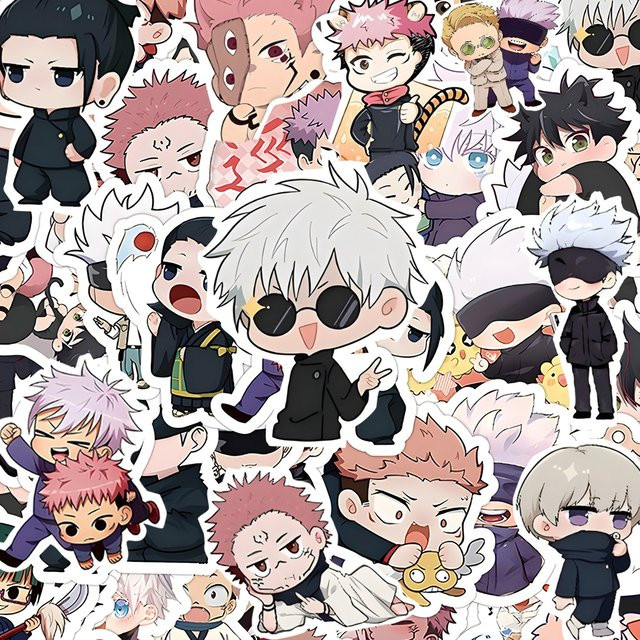 Bandai Jujutsu Kaisen Aufkleber, Kawaii Anime, 10/30/60 Stück - Bild 1