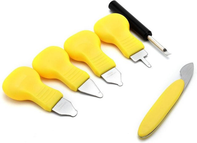 Uhrmacher Reparatur Werkzeug Set, 7 Stück, Edelstahl, Gelb - Bild 1