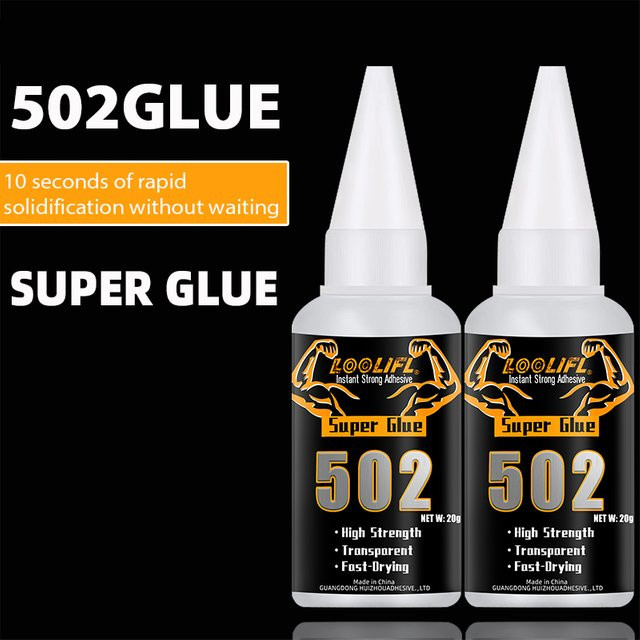 LOOLIFL Superkleber Cyanacrylat in Transparent und Weiß für Kunststoff, Metall und Holz, 20 g - Bild 1