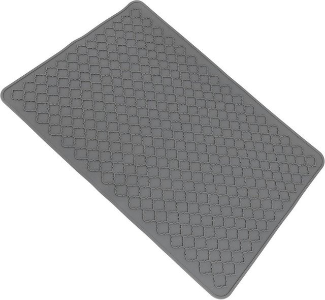 Koogeelife Silikon-Herdabdeckung für Elektroherd als faltbare Abtropfmatte, Grau, Breite: 70,5 cm, Tiefe: 50,5 cm - Bild 1