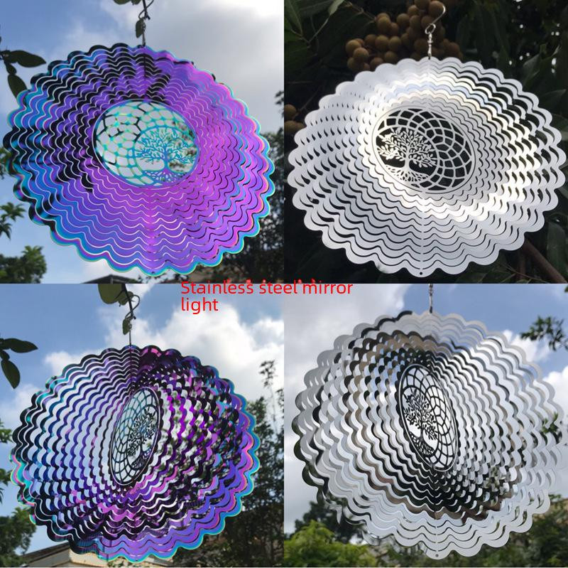 3D-Windspiel Baum des Lebens von Trowel & Seed aus Edelstahl in Multicolor mit Hochglanzoberfläche - Bild 5