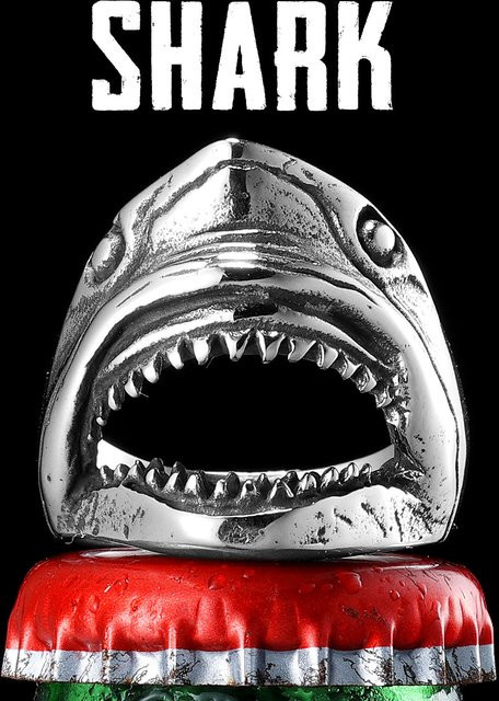METAL HUNTER Ring Edelstahl, Weiß, Punk, Unisex - Bild 1