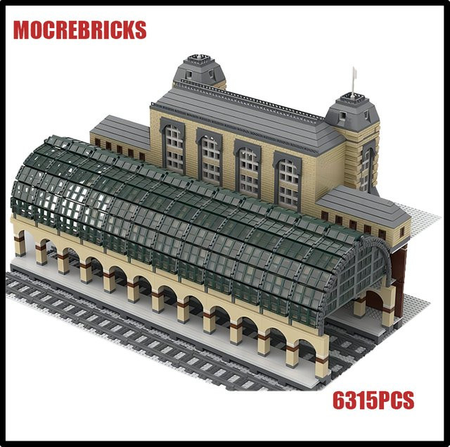 MOCREBRICKS Modulares Bahnhof-Plattform-Bausteinset, Zubehör - Bild 1