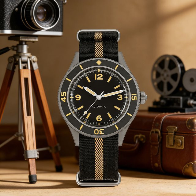 Tandorio Armbanduhr Automatik, Edelstahl, 40 mm, Grün, Herren - Bild 1