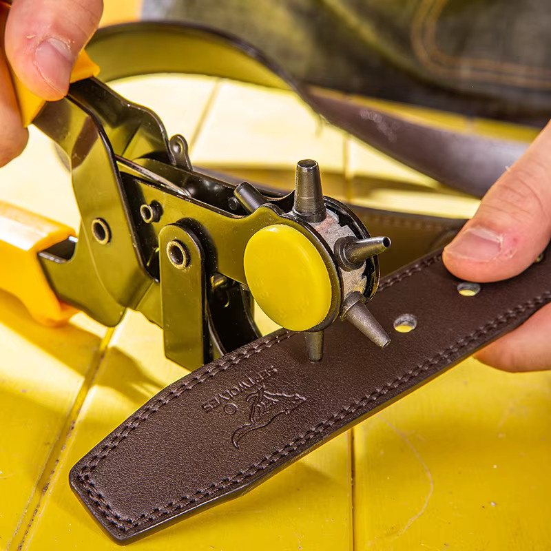 Deli Multifunktions-Lochzange für Leder und Gürtel, 9/10 Zoll Puncher für Armbänder und Leathercraft - Bild 2