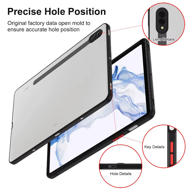 Matte Schutzhülle für Samsung Galaxy Tab S9 FE, S8, S7, S6 Lite und weitere Modelle, Hard Back Shell, Farbe: Lila - Bild 2