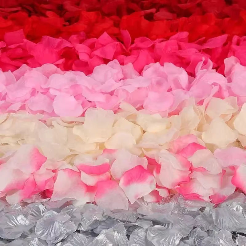 Mehrfarbige künstliche Rosenblätter aus Seide für deine Dekoration bei Hochzeiten, Valentinstag oder Feierlichkeiten - Bild 1