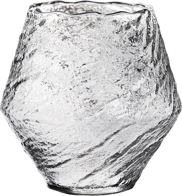 Handgefertigtes japanisches Whiskeyglas aus Kristall mit Hammerschlag-Optik, transparent - Bild 1