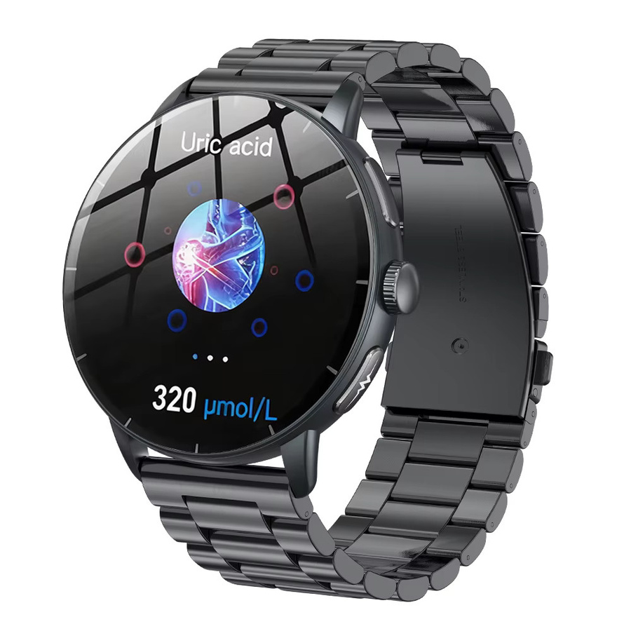 OUIO Smartwatch, Edelstahl, Schwarz, Unisex - Bild 7