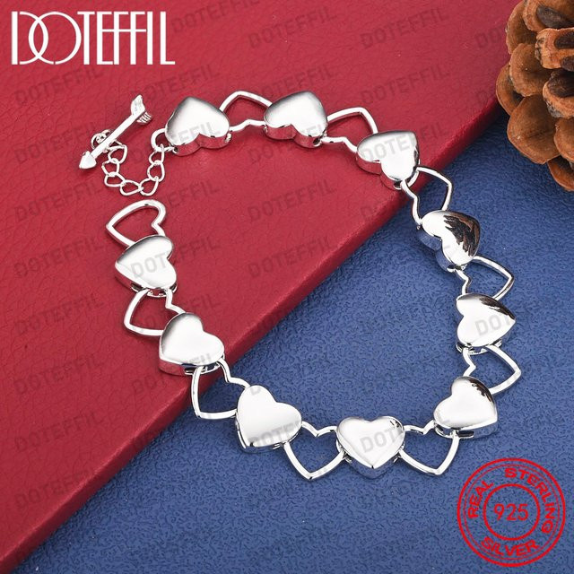 DOTEFFIL Armband, 925 Silber, Herzförmig, Damen - Bild 1