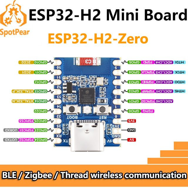 Spotpear ESP32-H2-Zero MINI Entwicklungsboard mit 4 MB Flash für BLE, Zigbee und Thread - Bild 1
