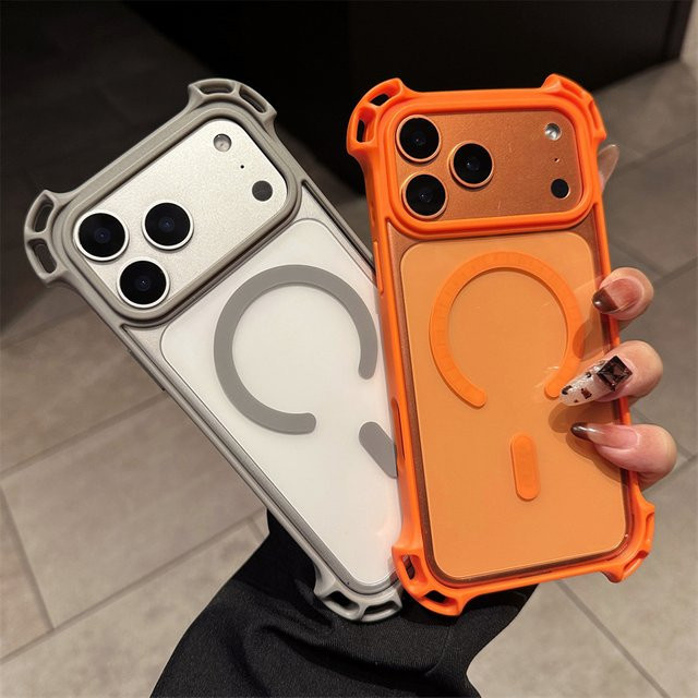Stoßfeste Magnet-Schutzhülle für iPhone 12 bis iPhone 17 Pro Max Plus, transparent mit MagSafe Wireless Charging Unterstützung - Bild 1
