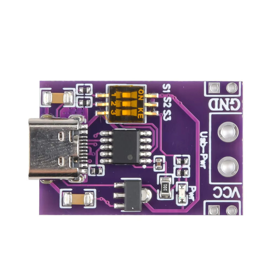 diymore Schnelles Lade Trigger Modul mit TYPE-C Schnittstelle für PD/QC/AFC, feste Spannung 5V 9V 12V 15V 20V, lila - Bild 2