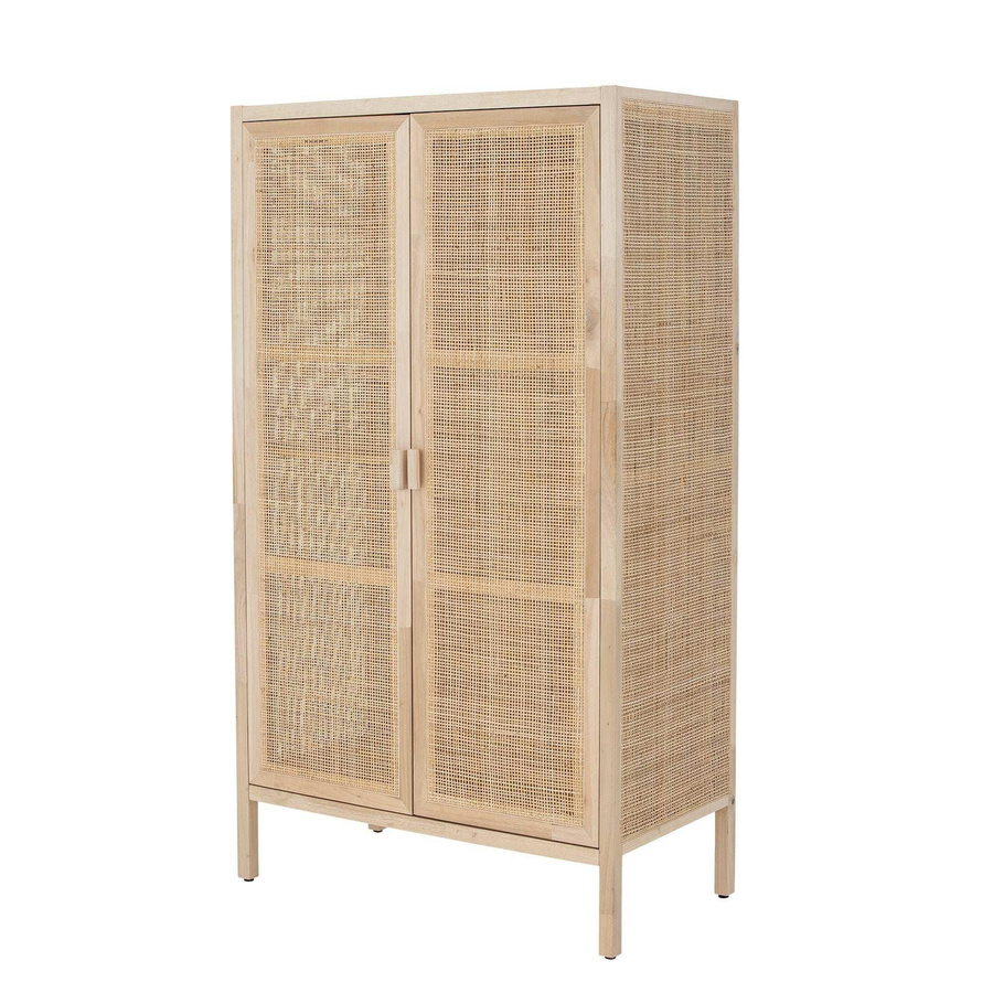 Bloomingville Schrank Marikka aus Kiefernholz und Rattan in Natur/Beige, Breite: 150 cm, Höhe: 85 cm, Tiefe: 40 cm - Bild 1