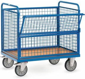 Fetra Drahtkastenwagen 2773 in Blau mit TPE-Reifen und 600kg Tragkraft - Bild 1