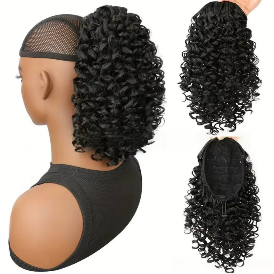 Inspiration Fashion Afro-Pferdeschwänze, Synthetisch, Lockig, mit Kordelzug - Bild 2