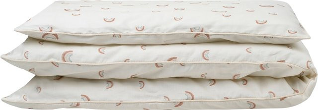 Julius Zöllner Bettwäsche für Kinder aus Organic Cotton in Beige und Weiß, Set bestehend aus Bettbezug und Kopfkissen, B/H: 135 x 200 cm, B/H: 100 x 135 cm und B/H: 40 x 60 cm - Bild 1