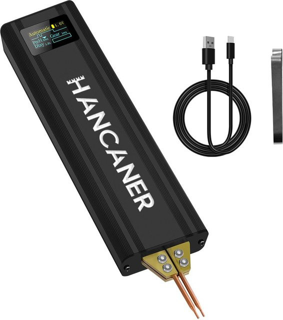 HANCANER Punktschweißmaschine mit 80 Gängen, einstellbare Leistung und Digitalanzeige, Multicolor/Schwarz - Bild 1