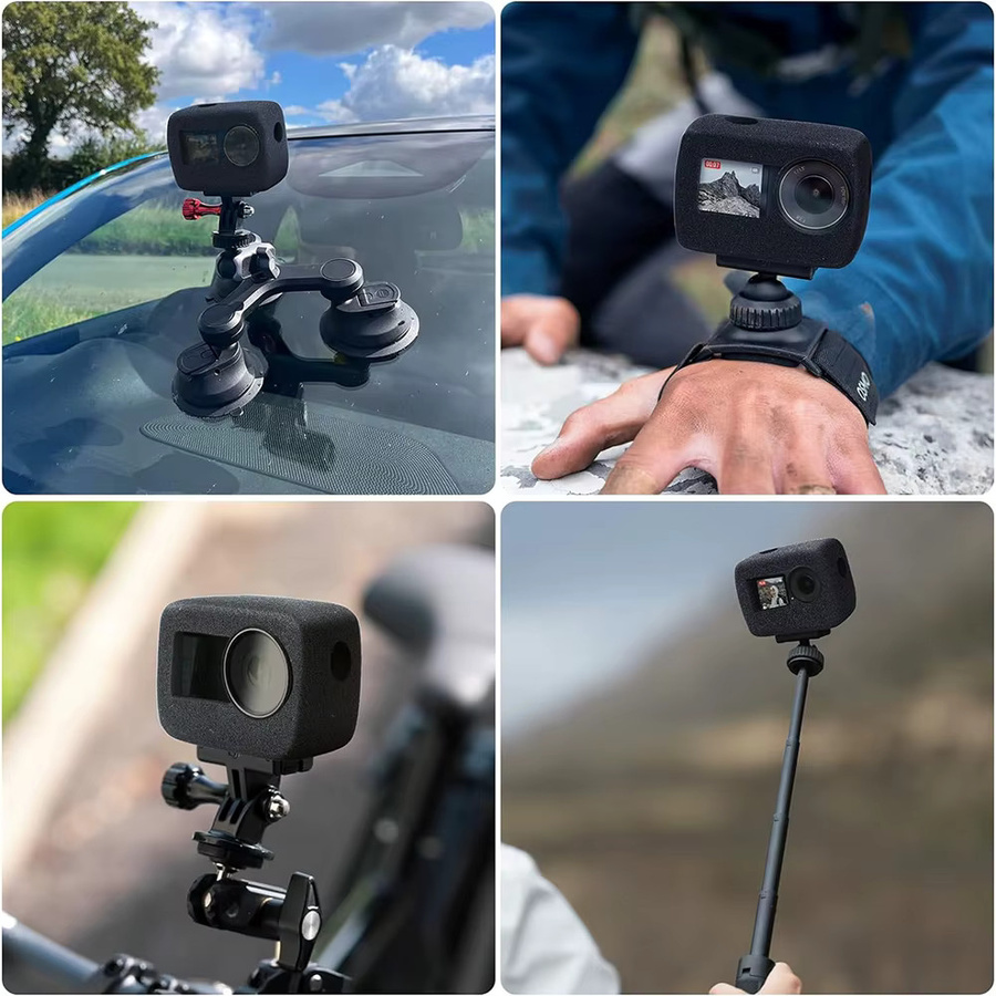 DJI Windschutzabdeckung aus Schwammschaum für Osmo Action 5 Pro, 4 und 3 in Schwarz zur Windgeräuschreduzierung - Bild 6