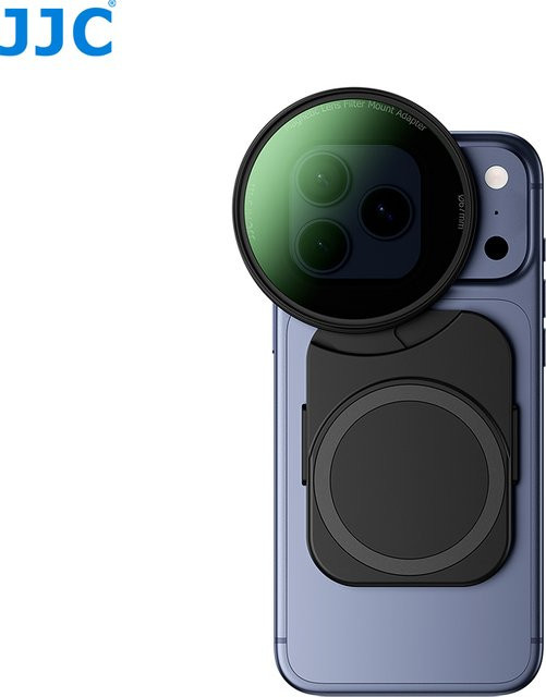 JJC Magnetischer Handy-Objektivfilter-Adapter 67mm in Schwarz für iPhone 17 Pro Max, 17, 16, 15, 14 mit Cold Shoe 1/4 Zoll für Mikrofonstativ - Bild 1
