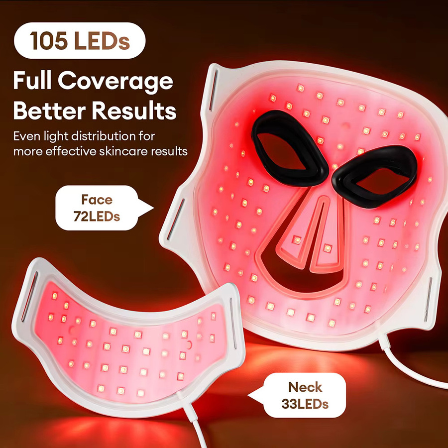 foreverlily LED Gesichtsmaske mit Halsabdeckung, Unisex - Bild 4