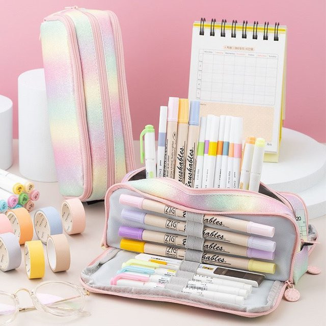 Ankou Federmäppchen mit großem Fassungsvermögen und mehreren Schichten in Multicolour - Bild 1