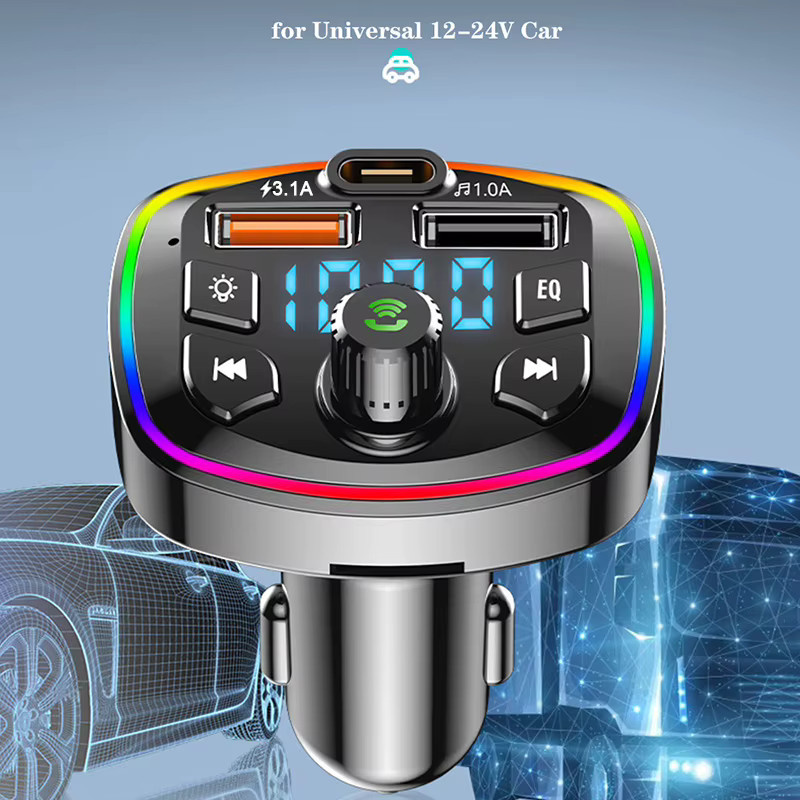 FireFrog Bluetooth 5.0 FM-Transmitter mit Freisprecheinrichtung und 20 W USB Super Quick Charge Adapter in Schwarz - Bild 5