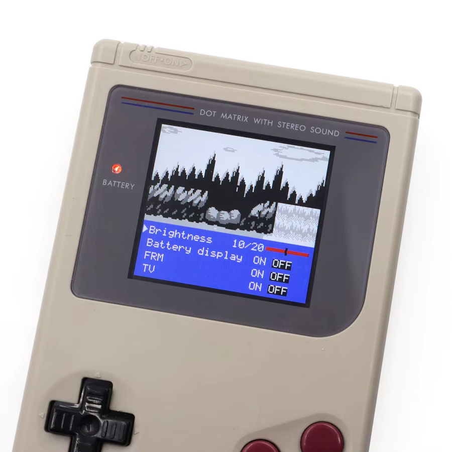 HISPEEDIDO RIPS-LCD-Bildschirm mit 36 Farbmodi und Retro-Pixel-Highlight-Hintergrundbeleuchtung für GB DMG V5 Pro Konsole, Weiß - Bild 5