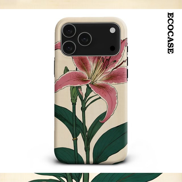 Oriental Lily Art Handyhülle für iPhone 11 bis iPhone 17 Pro Max Plus mit doppelschichtiger Rückseite in Multicolour - Bild 1