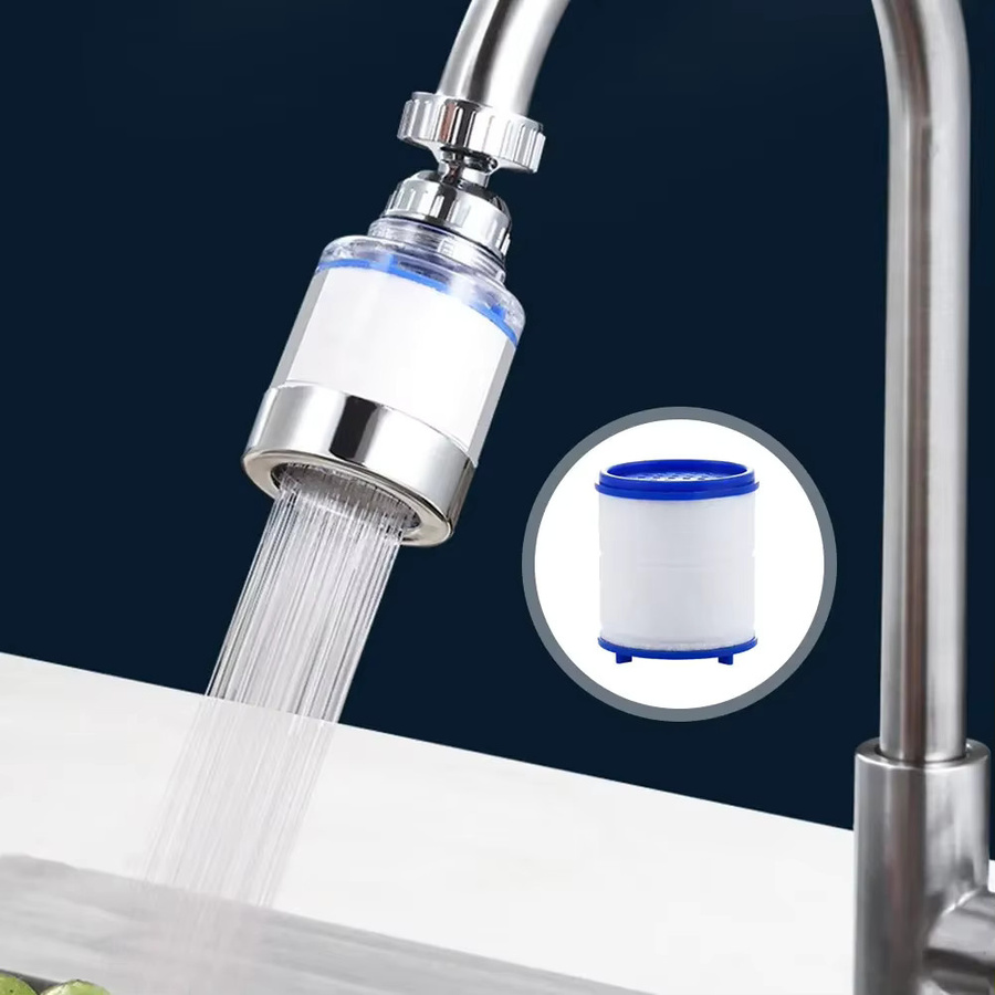 VKTECH Wasserhahn-Wasserfilter Set mit 360 Grad drehbaren Filterelementen und PP-Baumwoll-Filtration zur Schwermetallfilterung - Bild 4