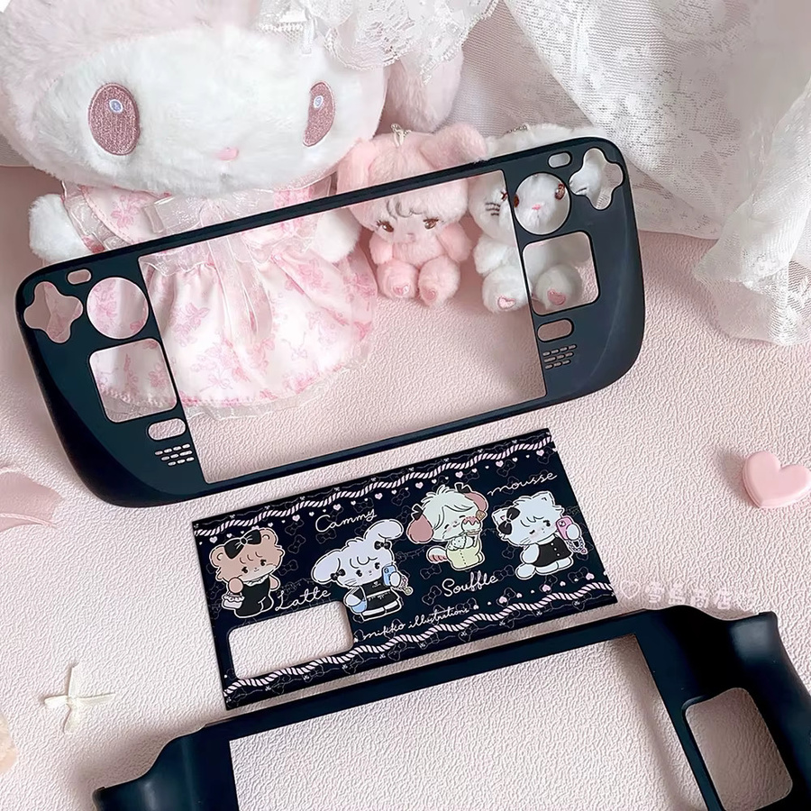 ZUIDID Steam Deck Case Mikko Kawaii Schutzhülle aus PC in Rosa Schwarz - Bild 2