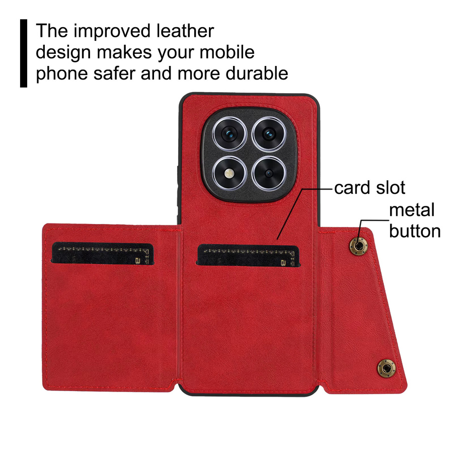 Leder-Kartenetui Magnet-Brieftasche Hülle für Xiaomi Redmi Note 15 Pro 5G und Redmi Note 15 Pro Plus mit Objektivschutz - Bild 3