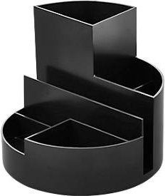 Stifteköcher MAULrundbox eco mit 6 Fächern sowie Zettel- und Brieffach, schwarz, Durchmesser: 14 cm, Höhe: 12,5 cm - Bild 1